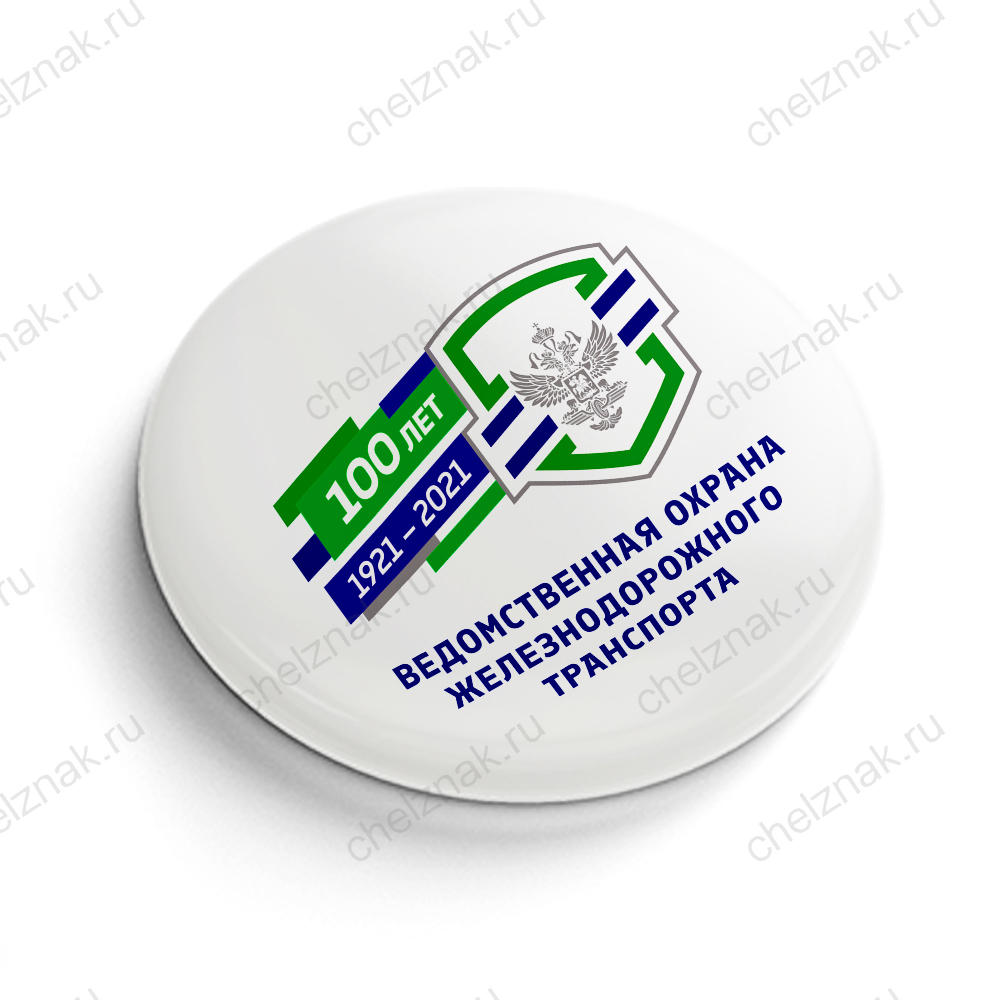 Значок закатной «100 лет ВО ЖДТ»