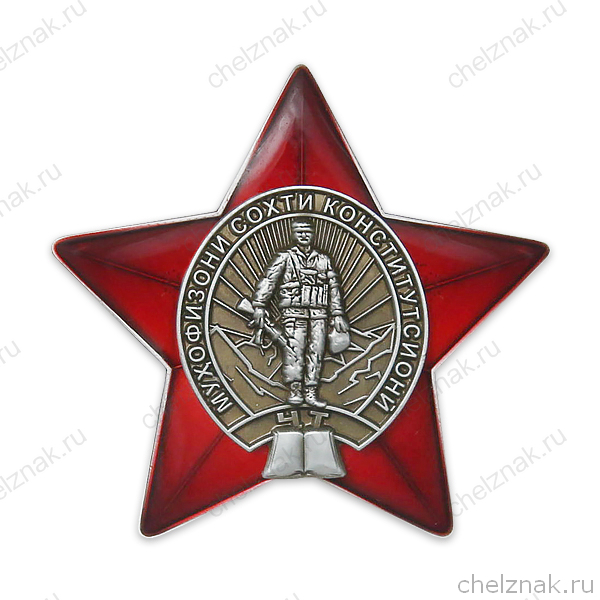 Знак «Муҳофизони сохти конститутсионӣ (Защитнику конституционного строя РТ)» с бланком удостоверения