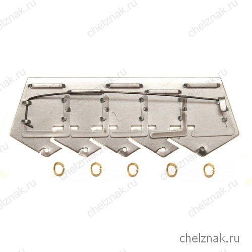 Колодка на 5 медалей с колечками (на булавке)