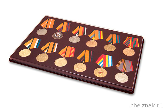 Планшет под медали диаметром 32 мм, 12 ячеек