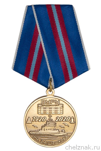 Медаль «100 лет Велико-Устюгскому филиалу ГУМРФ (ВУРУ)» с бланком удостоверения