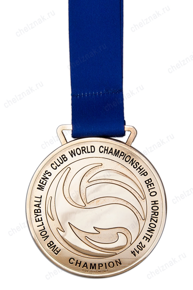 Реверс награды Копия олимпийской медали «Волейбол FIVB» 2014г.