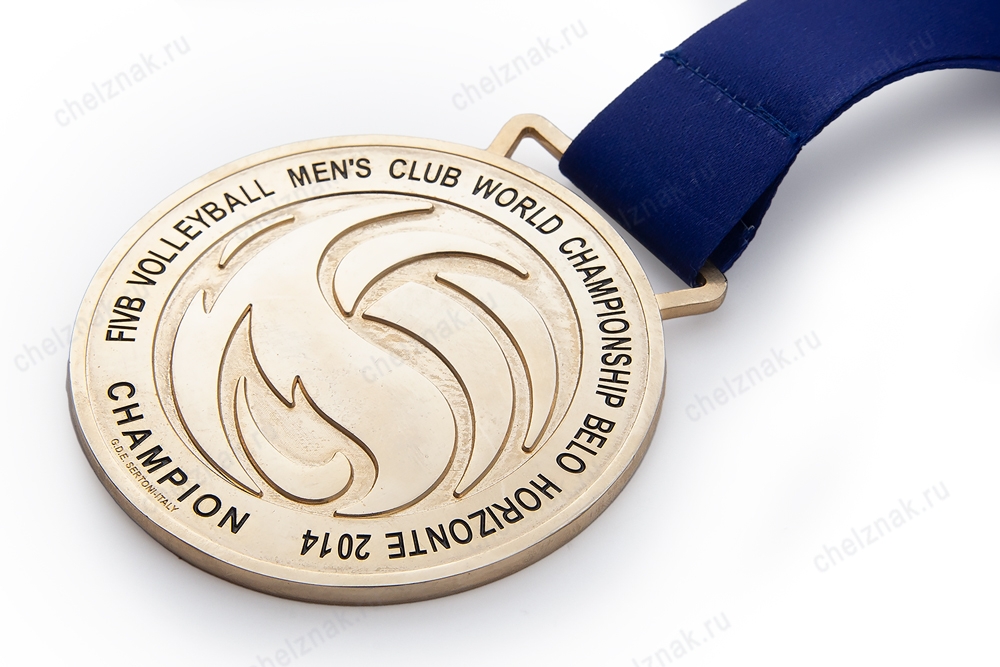3D фото награды Копия олимпийской медали «Волейбол FIVB» 2014г., 2