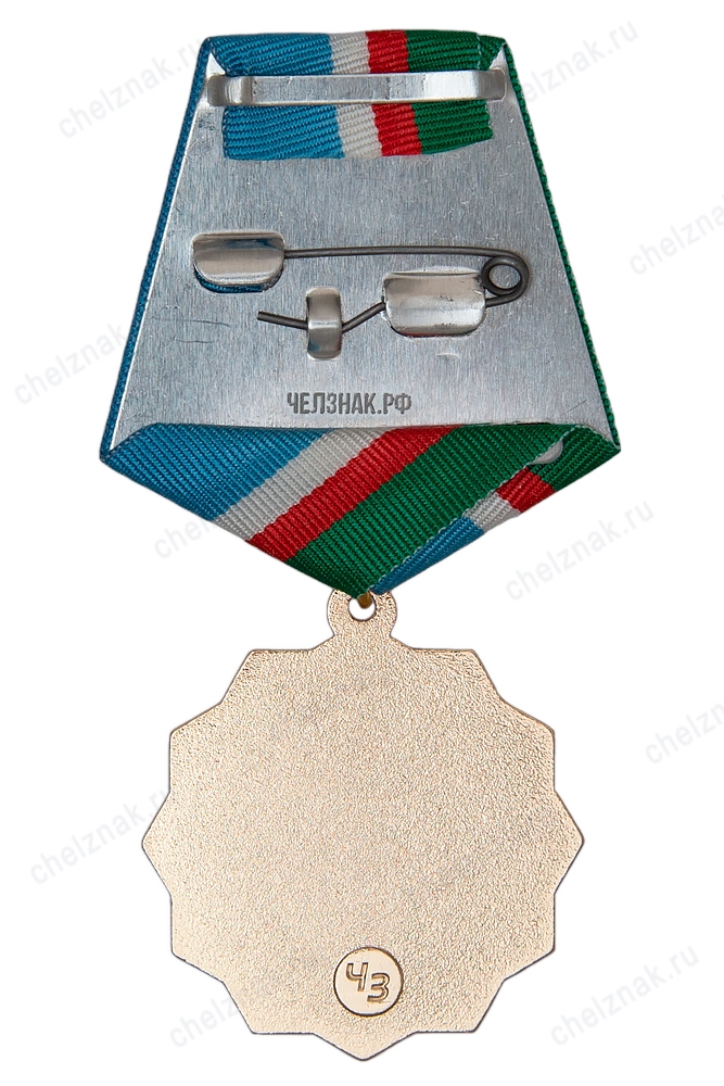 Реверс награды Орденский знак «100 лет Якутской АССР» с бланком удостоверения