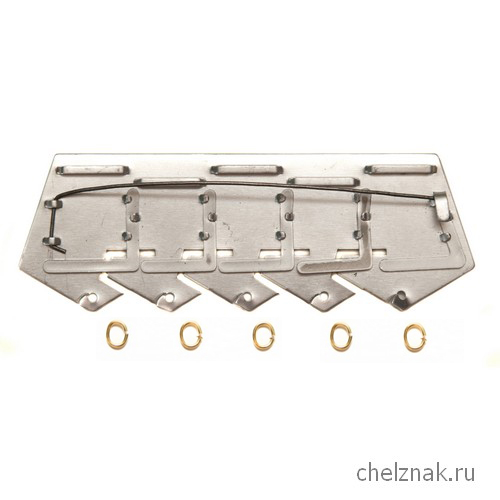 Колодка на 5 медалей с колечками (на булавке)